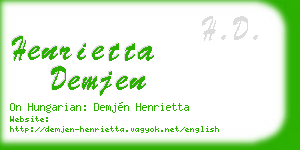 henrietta demjen business card
