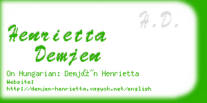 henrietta demjen business card